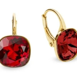 Kolczyki barete gold crystals w kolorze scarlet