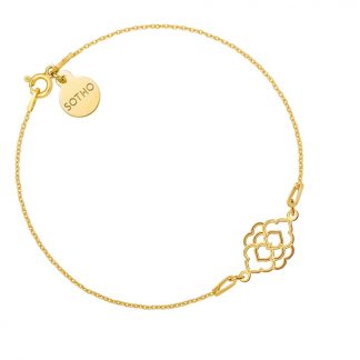 Złota bransoletka z marokańską rozetką