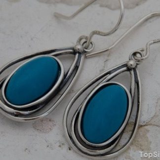 MELO - srebrne kolczyki z turkusem
