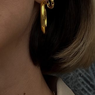 Złote masywne kolczyki koła XXL