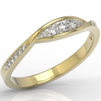 Pierścionek z żółtego złota z brylantami AP-97Z-R