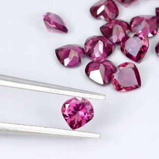 Granaty rodolity kamienie naturalne 5.76ct 20 sztuk szlif serce