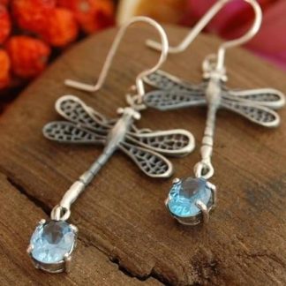 DELIKATANE WAŻKI - kolczyki z akwamarynem