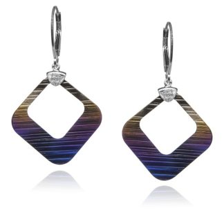 Kolczyki srebrne z tytanem