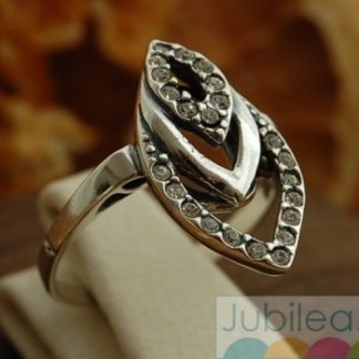 PŁOMYK - srebrny pierścionek z cyrkoniami