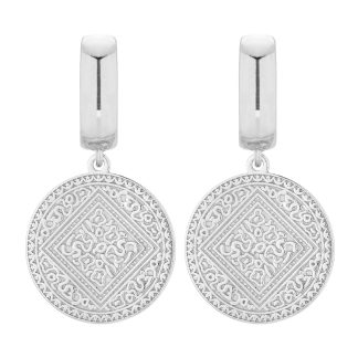 Srebrne kolczyki z medalionami
