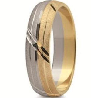 Obrączka z żółtego i białego złota ST-51ZB-k
