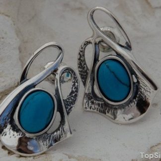 CAPOLINEA - srebrne kolczyki z turkusem