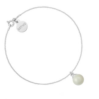 Srebrna bransoletka z szarą perłą SWAROVSKI® CRYSTAL