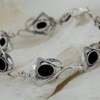 FANE - srebrna bransoletka z onyksem