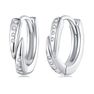 K253 Koła kryształki srebrne kolczyki zatrzask