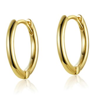 Srebrne kolczyki pozłacane koła zatrzaski srebro 925