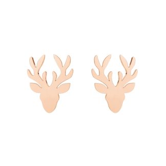 Kolczyki jelenie różowe złoto