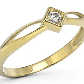 Pierścionek z żółtego złota z brylantem BP-6406Z