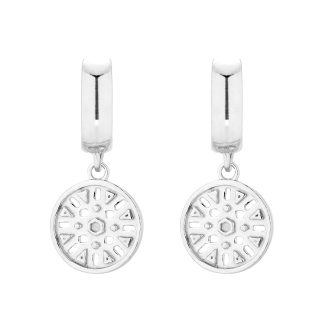 Srebrne kolczyki z rozetką