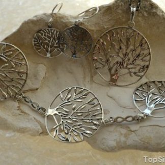 NATURA - srebrny komplet drzewa