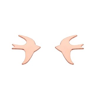 Kolczyki jaskółki z różowego złota