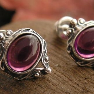 NEVA - srebrne kolczyki z ametystem