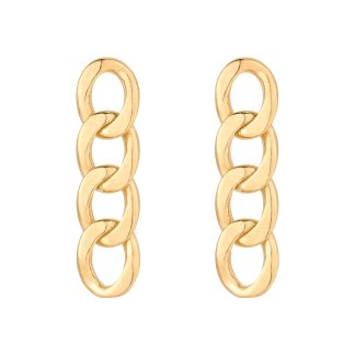 Złote kolczyki łańcuchy