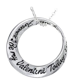 Miłosny srebrny wisiorek BE MY VALENTINE TODEY ...