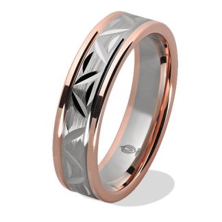 Obrączka z białego palladowego i czerwonego złota ŁN-32BC-EXTRA light-k