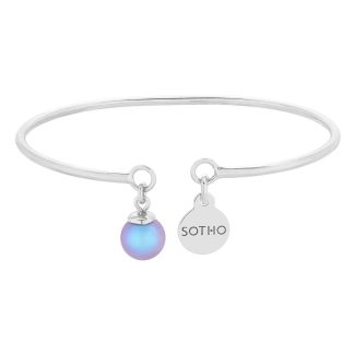 Srebrna bransoletka z niebieską perłą  SWAROVSKI® CRYSTAL