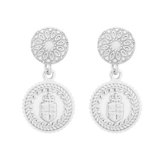 Srebrne kolczyki z medalionami