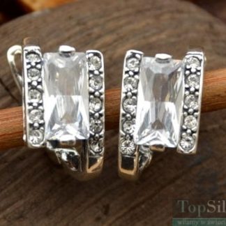 SPRING - srebrne kolczyki z kryształkami