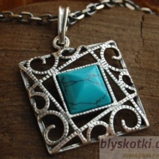 LARUNA - srebrny wisiorek z turkusem