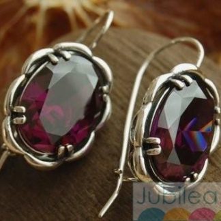 LEJDA - srebrne kolczyki z ametystem