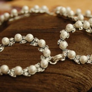 PEARL de LUX - bransoletka z perłą i kryształkami Svarovskiego