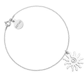 Srebrna bransoletka ze słońcem