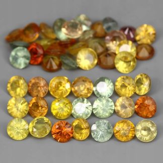 Szafiry Songea kamienie naturalne 4.96ct 48 sztuk
