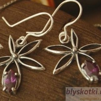 violetGRASS - srebrne kolczyki z ametystem