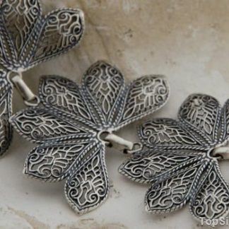 ROKSA - srebrna szeroka bransoleta