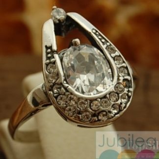 GENEWA - srebrny pierścionek z kryształami