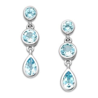 Srebrne kolczyki z topazami