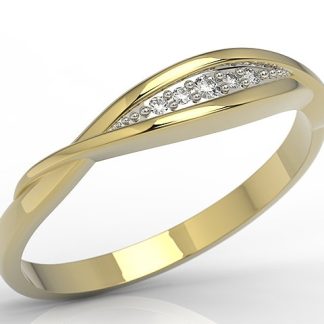 Pierścionek z żółtego złota z diamentami AP-76Z-R