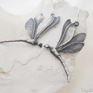 WAŻKI W LOCIE II - srebrne kolczyki