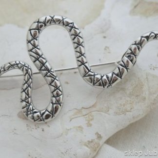 WĄŻ - snake srebrna broszka srebro 925