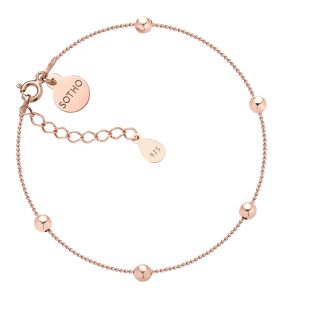 Bransoletka z kuleczkami z różowego złota