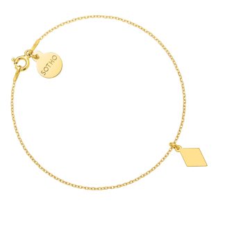 Złota bransoletka z rombem