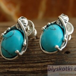 LOREN - srebrne kolczyki z turkusami