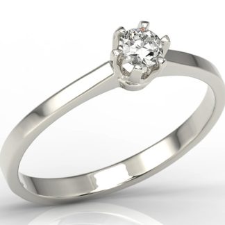Pierścionek zaręczynowy z białego złota z diamentem AP-1720B