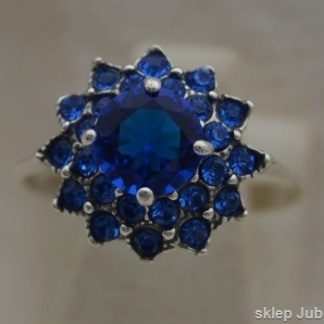 BODO - srebrny pierścionek z szafirami