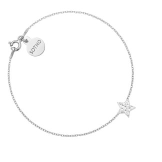 Srebrna bransoletka z chropowatą gwiazdką