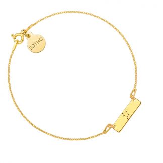 Złota bransoletka z konstelacją Wagi