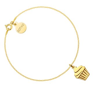 Złota bransoletka z muffinką