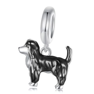 Piesek rasy Border Collie charms srebrna zawieszka beads srebro 925