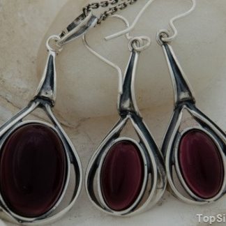 PATAGONIA - srebrny komplet z ametystem